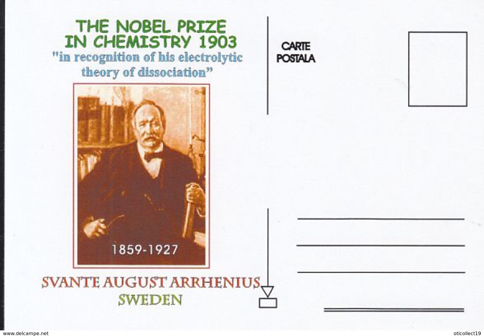 FAMOUS PEOPLE, NOBEL PRIZE LAUREATS, SVANTE AUGUST ARRHENIUS, CHEMISTRY - Nobelpreisträger