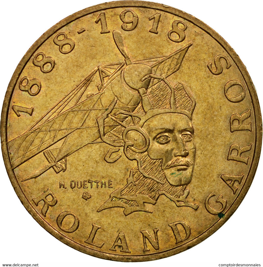 Monnaie, France, Roland Garros, 10 Francs, 1988, Paris, TTB, Aluminum-Bronze - Autres & Non Classés