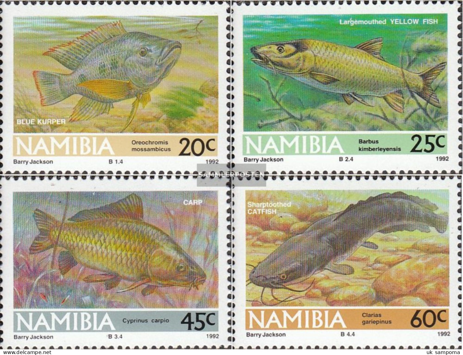 Namibia - Southwest 719-722 (complete Issue) Unmounted Mint / Never Hinged 1992 Südwasserfische - Namibia (1990- ...)