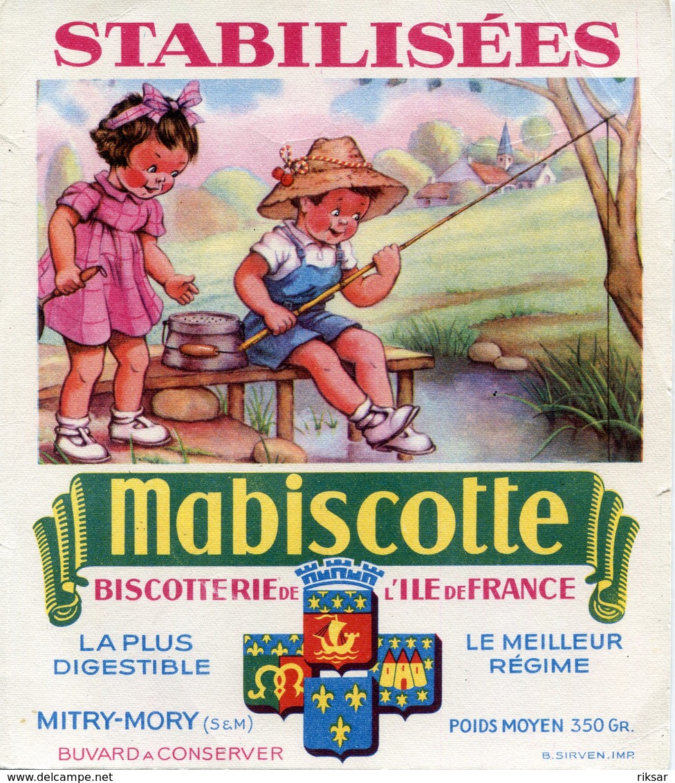 BUVARD(BISCOTTE MABISCOTTE) MITRY MORY(PECHEUR) - Biscottes