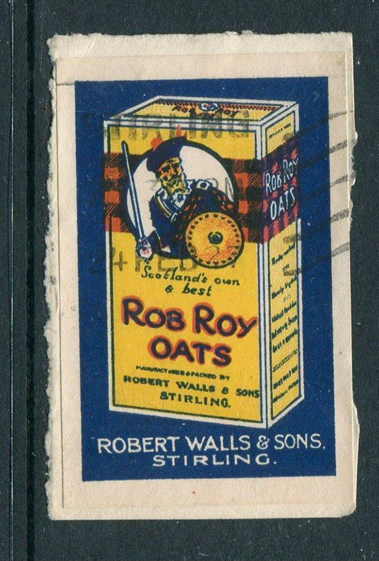 Scotlands Own And Best Rob Roy Oats Reklamemarke Poster Stamp Vignette On Piece 2 1/8 X 1 1/2" - Cinderellas