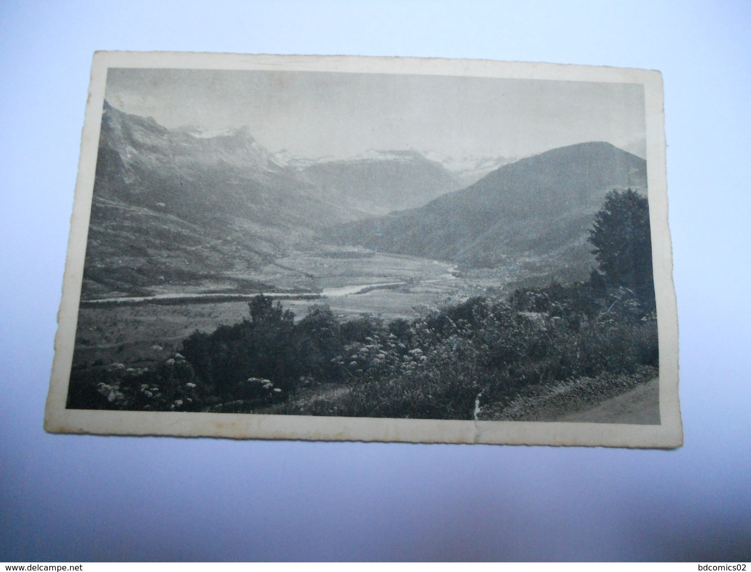 74 HAUTE SAVOIE CARTE ANCIENNE EN N/BL SANS ECRITURE SUR LA ROUTE DE MEGEVE VUE SUR LA VALLEE DE L'ARVE VERS CHEDDE - Megève