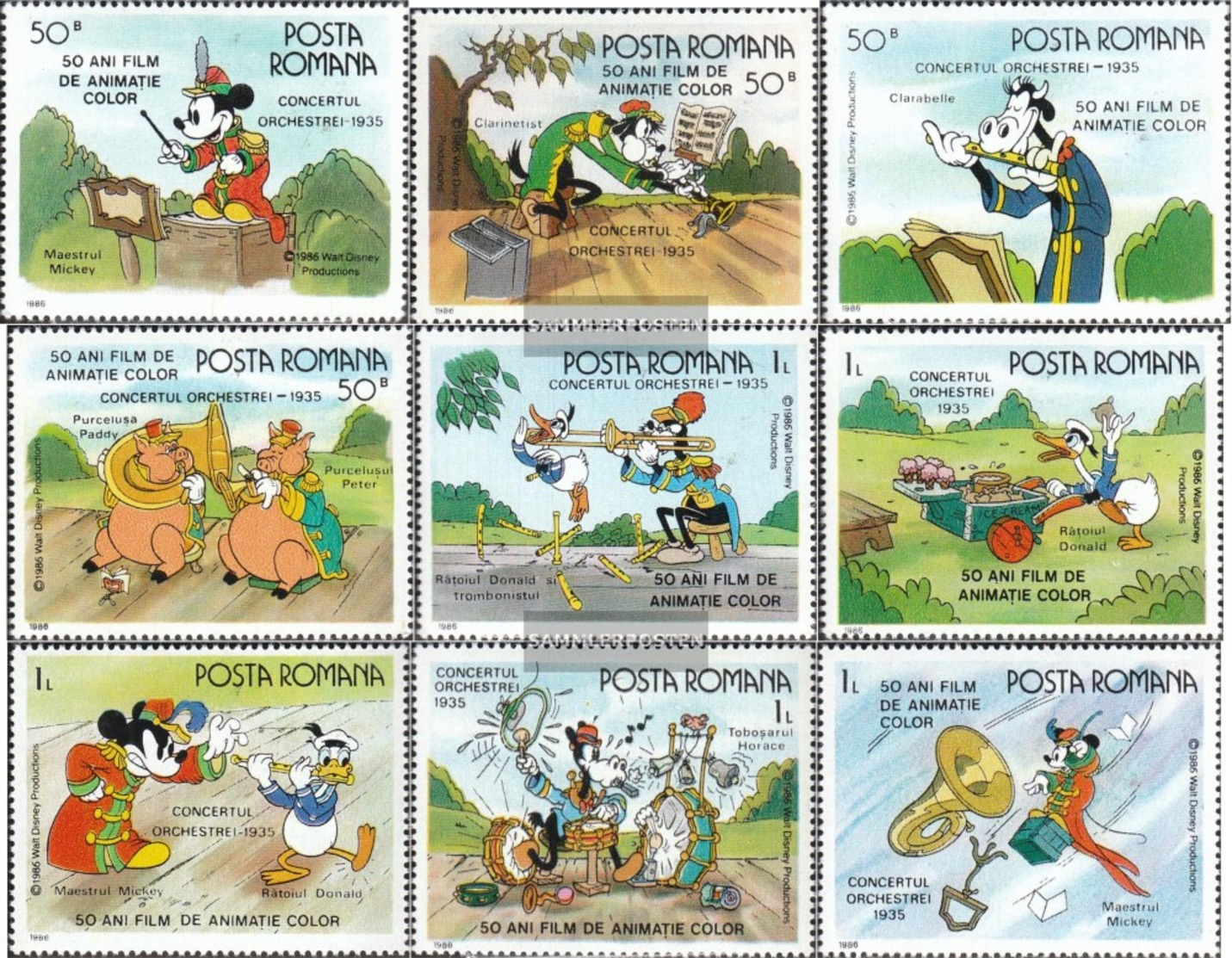 Rumänien 4243-4251 (completa Edizione) MNH 1986 Zeichentrickfilme - Nuovi