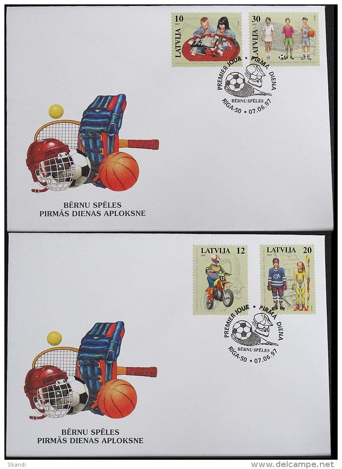 LETTLAND 1997 Mi-Nr. 459/62 FDC - Lettonie