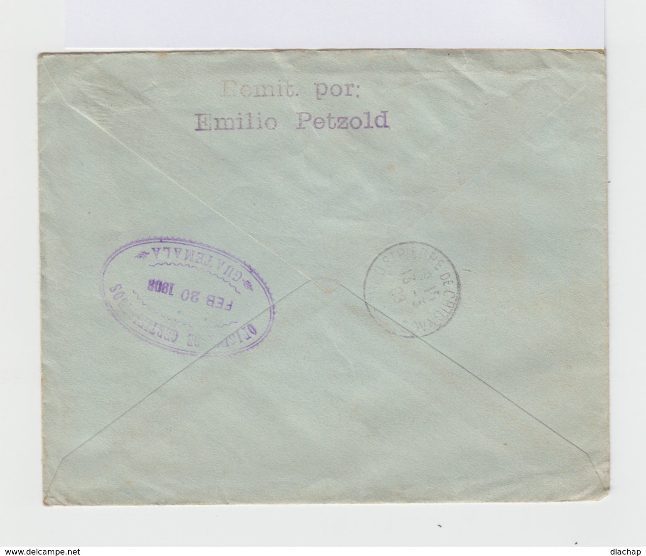 Sur Enveloppe Décorée 2 Timbres Déclaration De L'indépendance Et Un Timbre Un Peso. CAD Xolhuit 1908. (655) - Guatemala