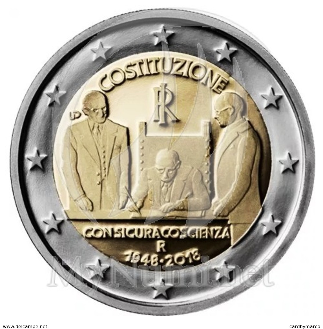 *ITALIA - 2 Euro Commemorativo 2018: 70° ANNIVERSARIO DELLA COSTITUZIONE ITALIANA - Italia