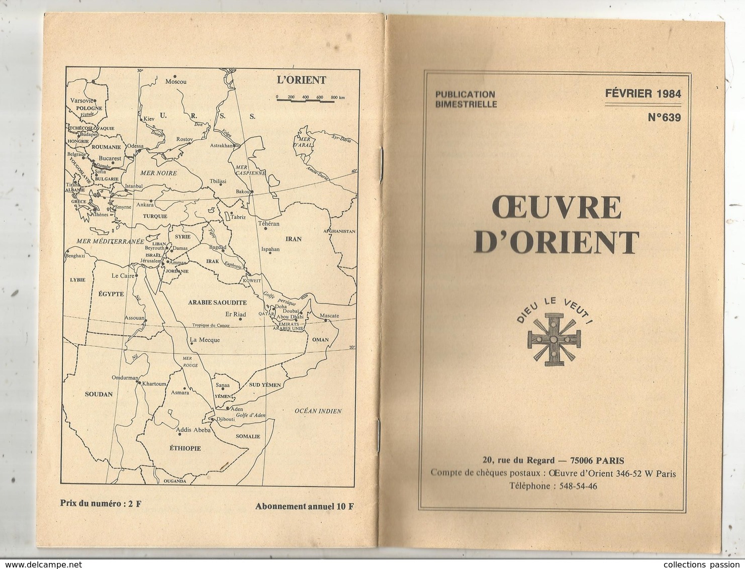 ésotérisme , OEUVRE D'ORIENT , 1984 , 33 Pages, 2 Scans  , Frais Fr 2.45e - Esoterismo