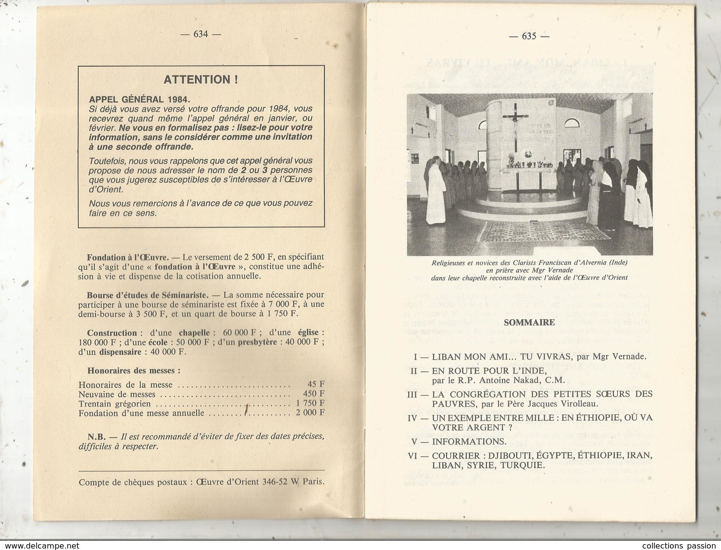 ésotérisme , OEUVRE D'ORIENT , 1984 , 33 Pages, 2 Scans  , Frais Fr 2.45e - Esotérisme