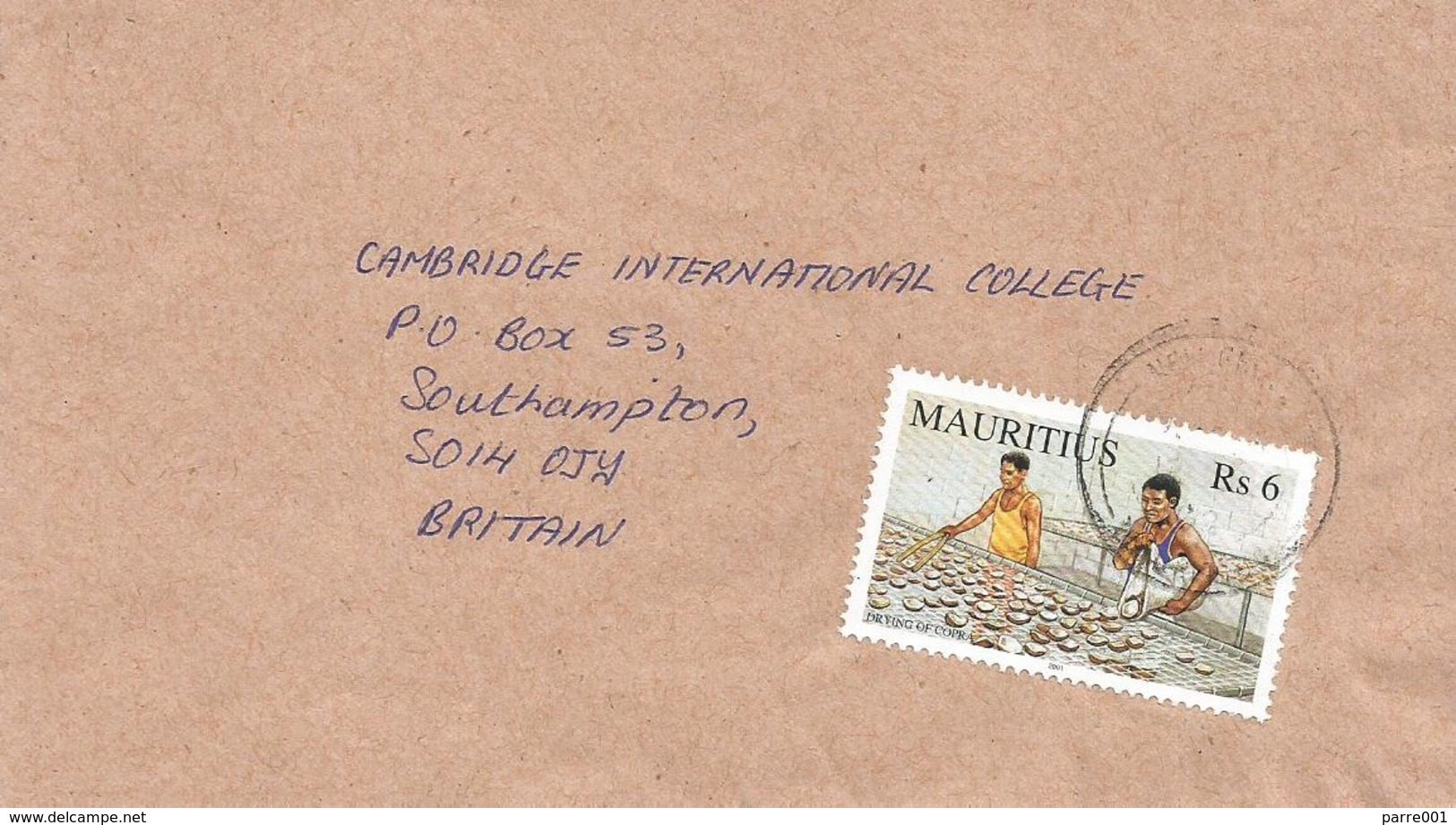 Mauritius 2002 Port Louis Copra Coconut Fruit Cover - Mauritius (1968-...)