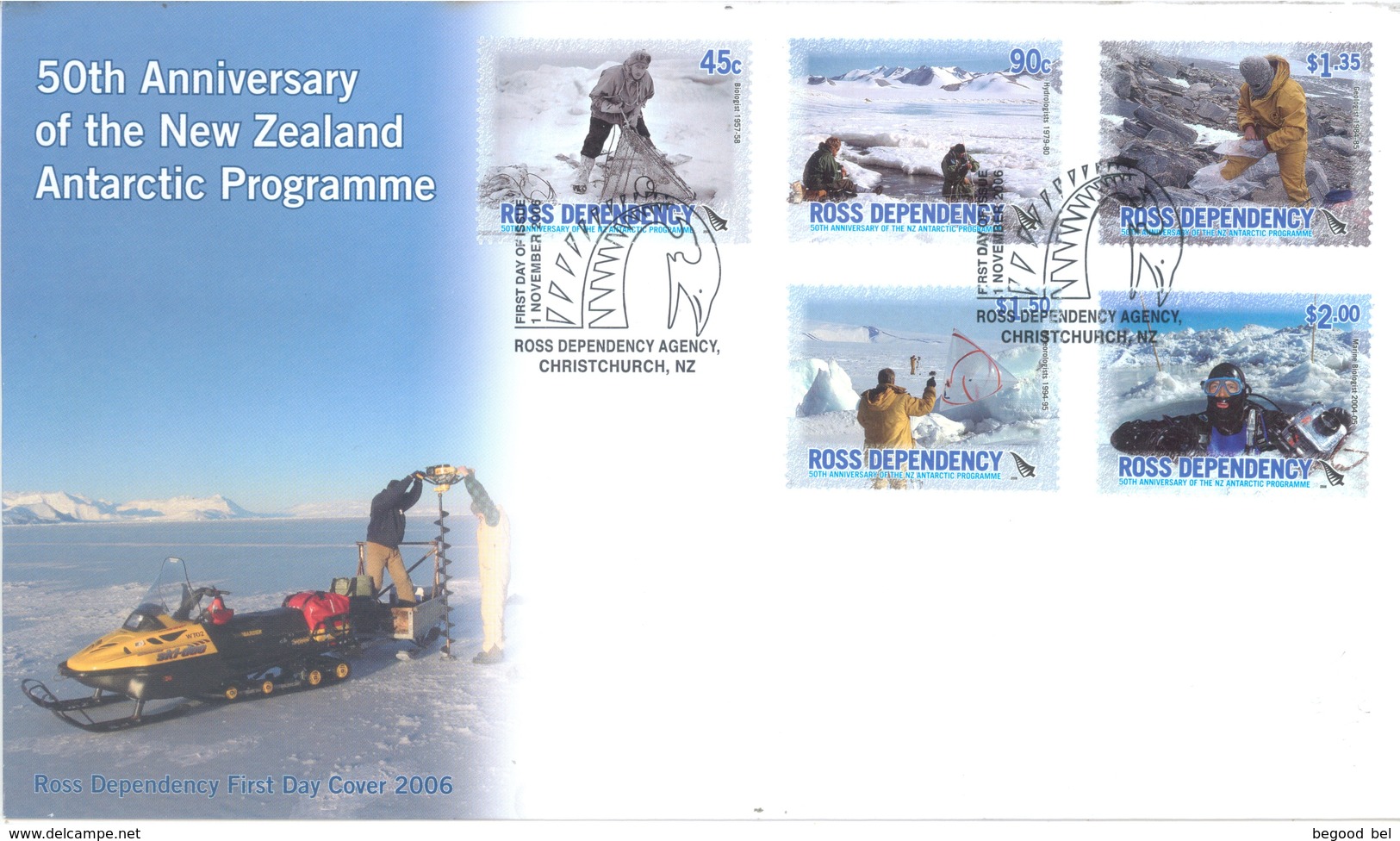 ROSS DEPENDENCY - FDC - 1.11.2006 - Yv 105-109  - Lot 17787 - FDC