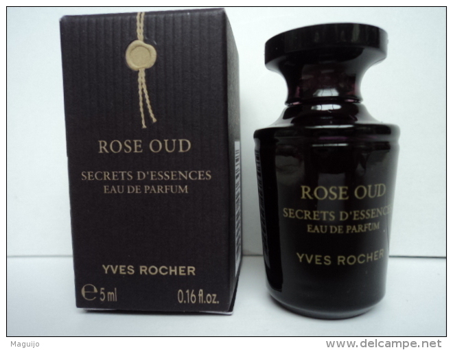 YVES ROCHER : RARE " ROSE OUD  "  SECRET D'ESSENCE  MINI  EDP 5 ML    LIRE &amp;VOIR !! - Miniatures Femmes (avec Boite)