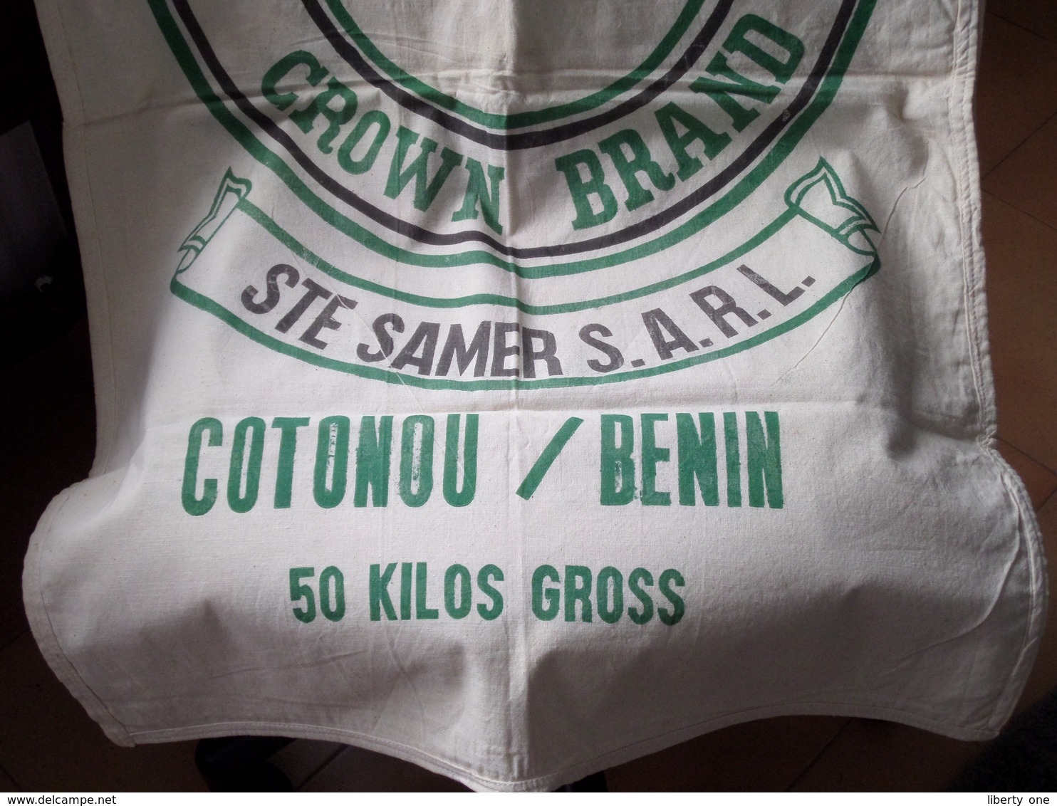 Finest WHEAT Flour CROWN BRAND Ste SAMER S.a.r.l. COTONOU / BENIN ( 50 Kilos Gross ) New Sac 96 X 60 Cm. (Cotton) 2 Pcs - Other & Unclassified