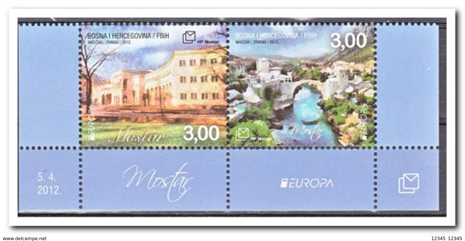 Bosnië & Herzegovina 2012, Postfris MNH, Europe, Mostar, Bridge - Bosnië En Herzegovina