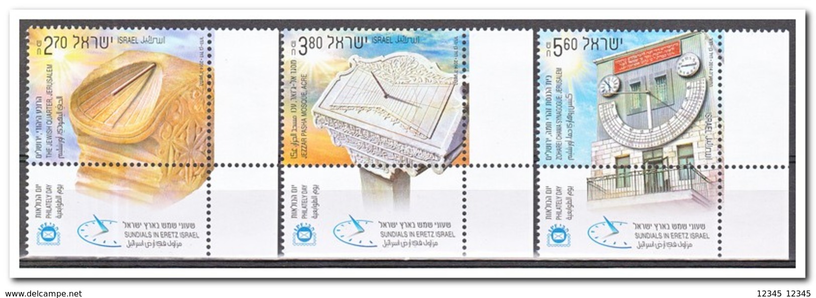 Israël 2014, Postfris MNH, Sundials - Ongebruikt (met Tabs)