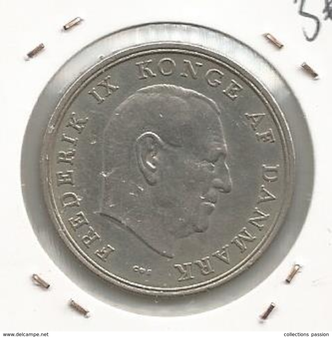 Monnaie , Danmark, Danemark, 1961  , 5 Kroner , Frederik IX Konge Af Danmark, 2 Scans , Frais Fr 1.65 E - Danimarca