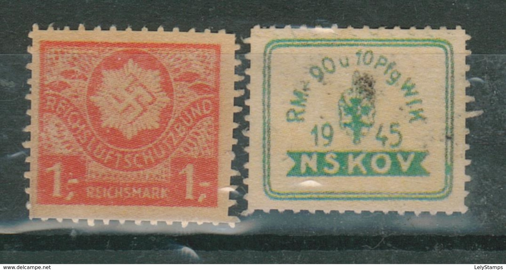 Duitse Rijk / Deutsches Reich Nazi 2x NSKOV Revenue FACSIMILE - Sonstige & Ohne Zuordnung