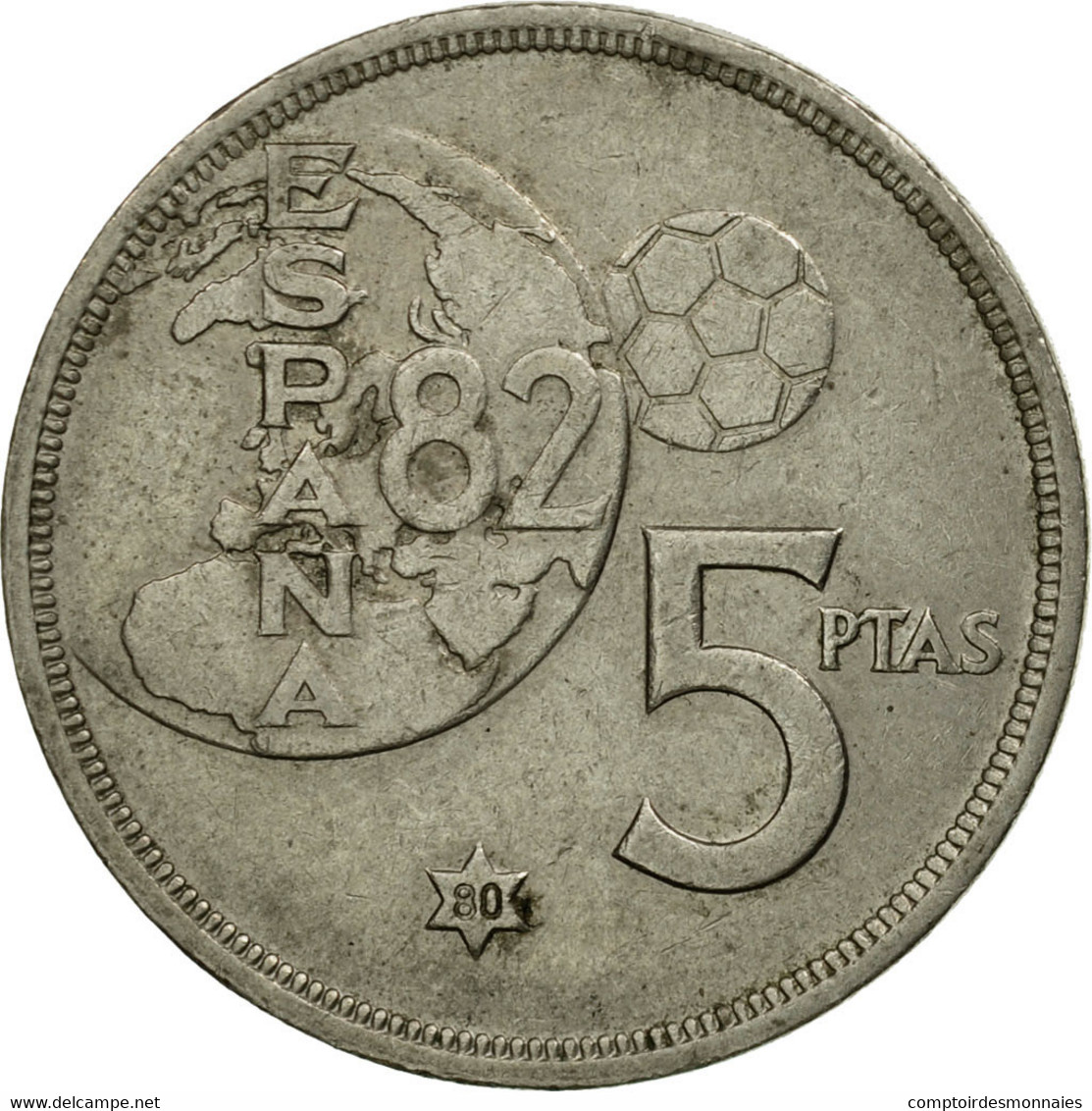 Monnaie, Espagne, Juan Carlos I, 5 Pesetas, 1980, TB+, Copper-nickel, KM:817 - 5 Pesetas