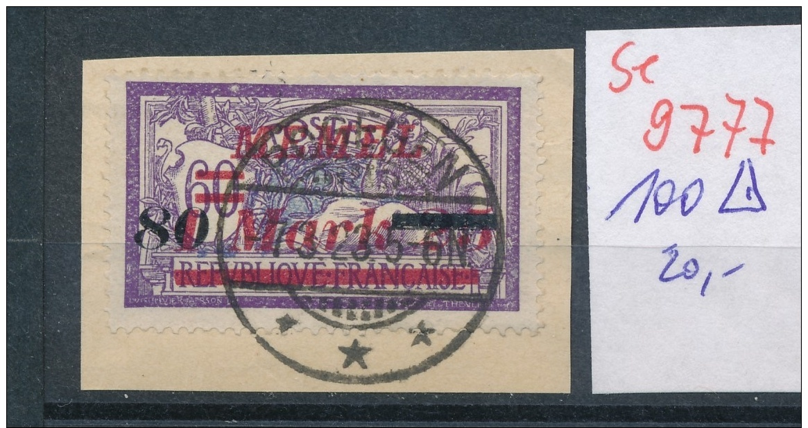 Memel  Nr. 100  O   (se9777  ) Siehe Bild - Klaipeda 1923