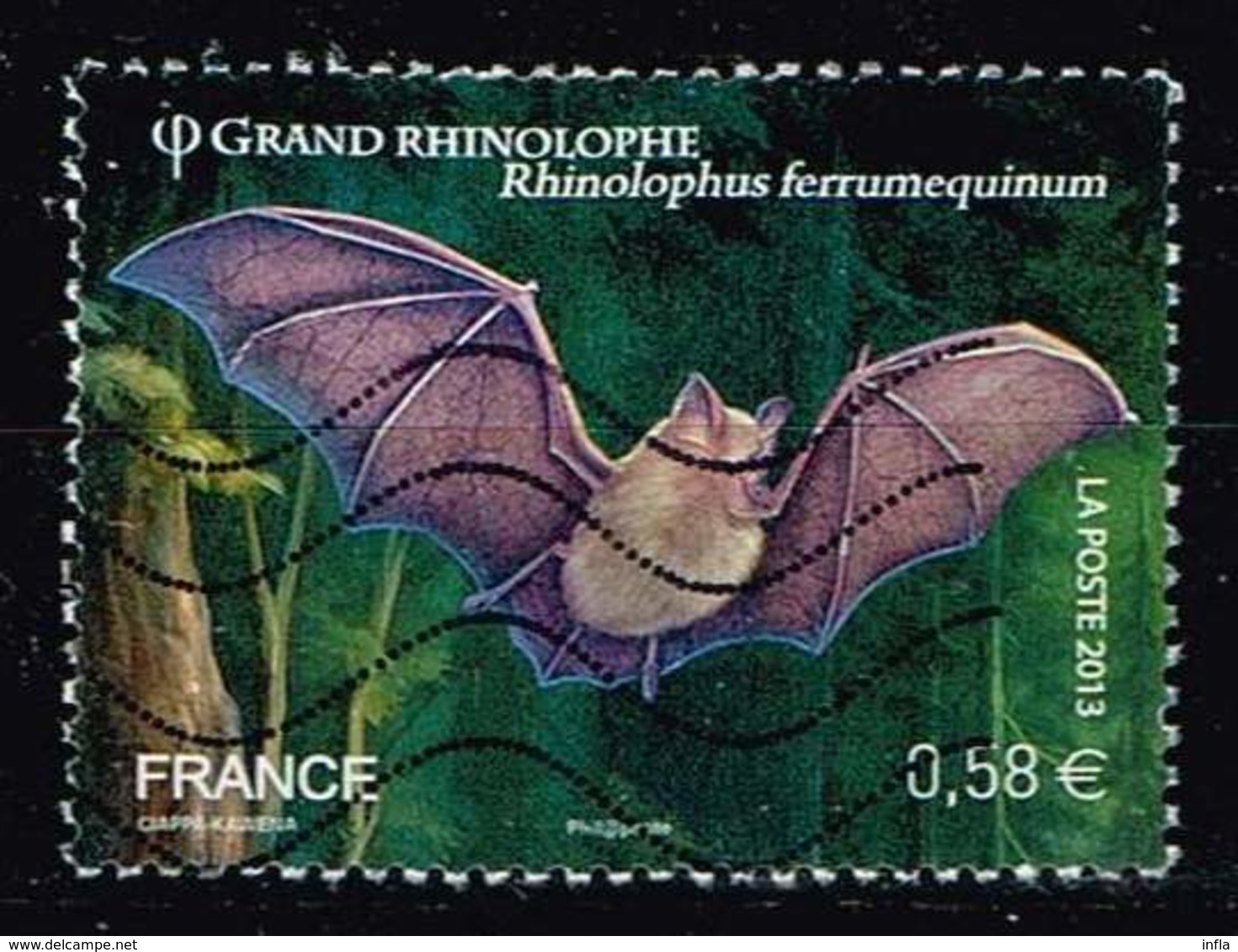 Frankreich 2013, Michel# 4383 O Greater Horseshoe Bat (Rhinolophus Ferrumequinum) - Gebraucht