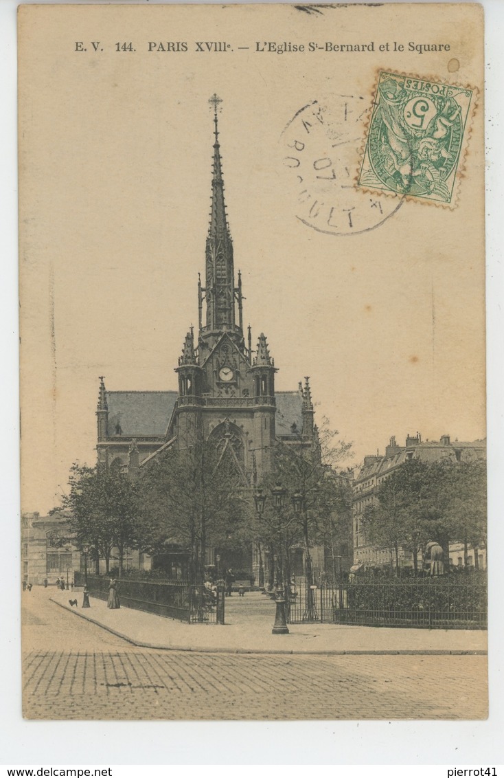 PARIS - XVIIIème Arrondissement - L'Eglise Saint Bernard Et Le Square - Distretto: 18