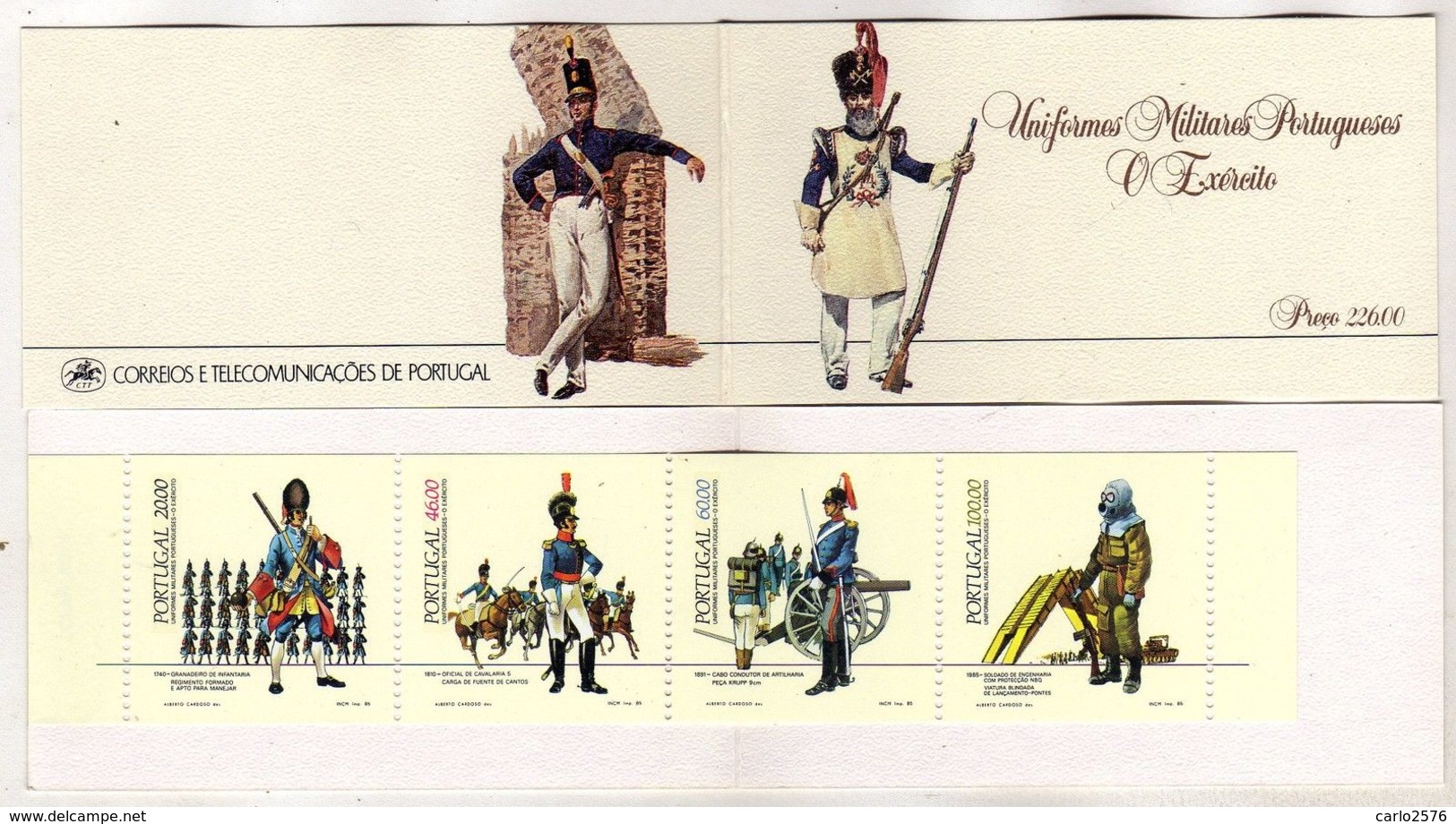 PORTUGAL 1985 ,uniforms Booklet Of 4 Stamps Mnh **( Ref.395 ) - Carnets