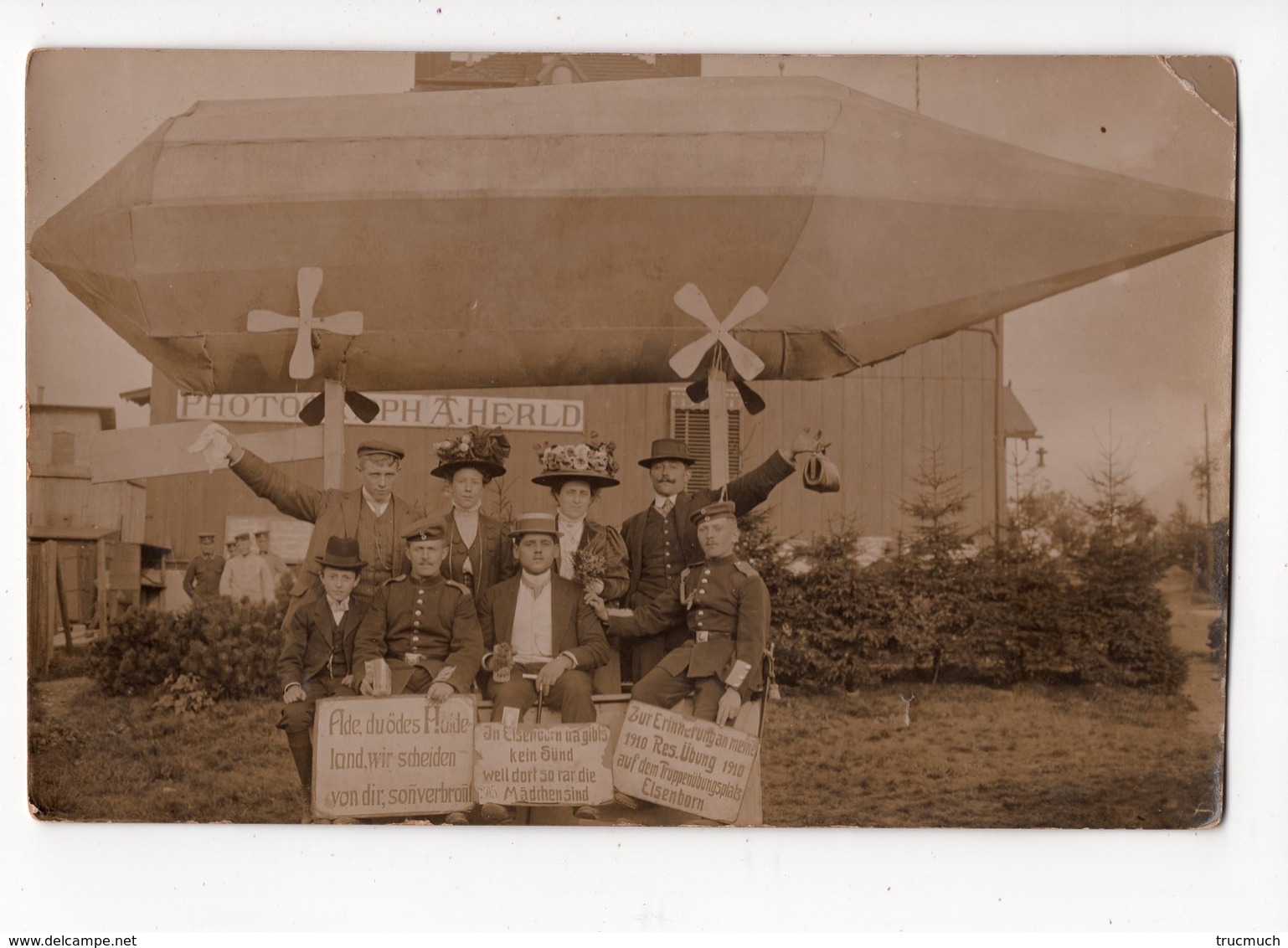 ELSENBORN - Zeppelin - 1910 *carte Photo* - Elsenborn (camp)