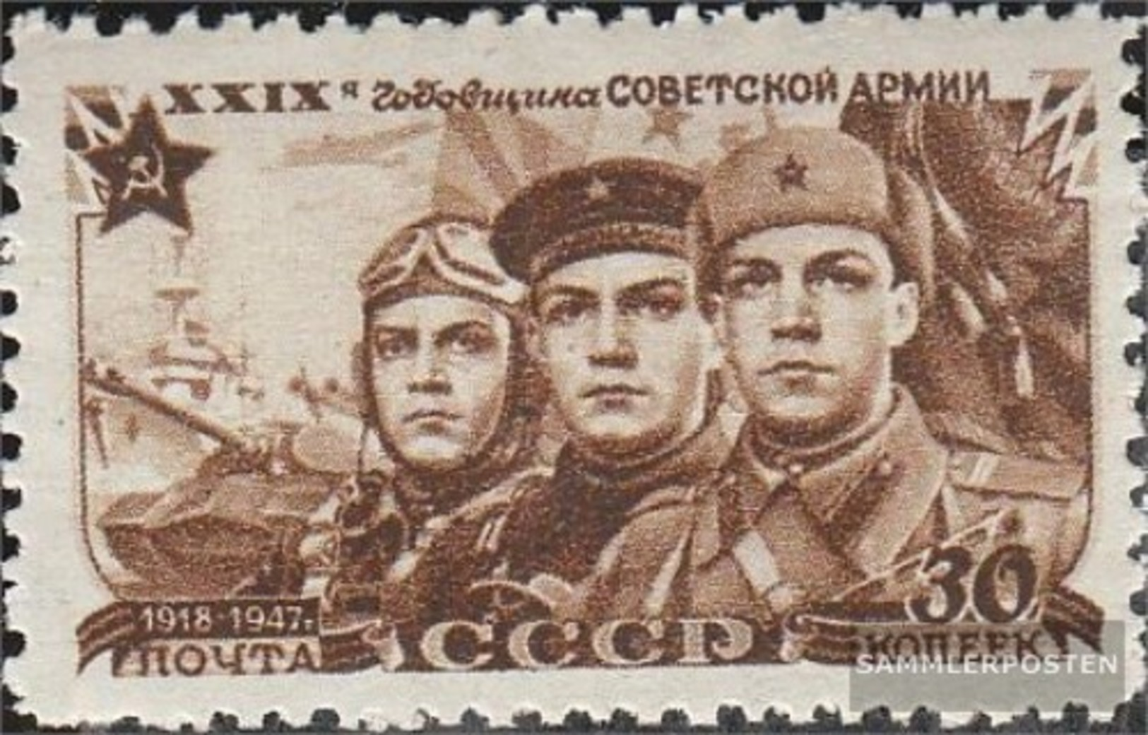 Sowjetunion 1112A Usato 1947 Rosso Esercito - Gebruikt