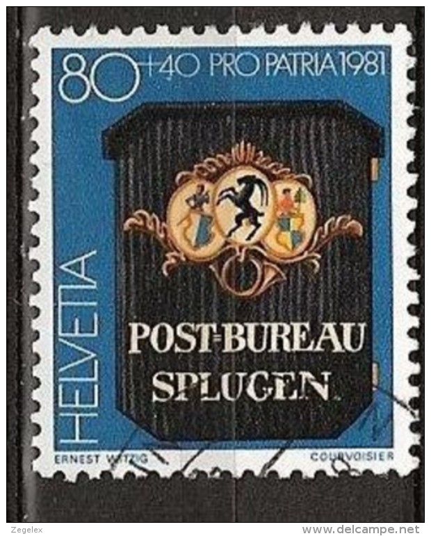 Switserland, Helvetia 1981 Yvert 1131 Gestempeld/ Cancelled - Gebruikt