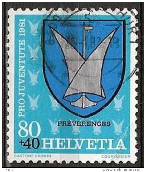 Switserland, Helvetia 1981 Yvert 1142 Gestempeld/ Cancelled - Gebruikt