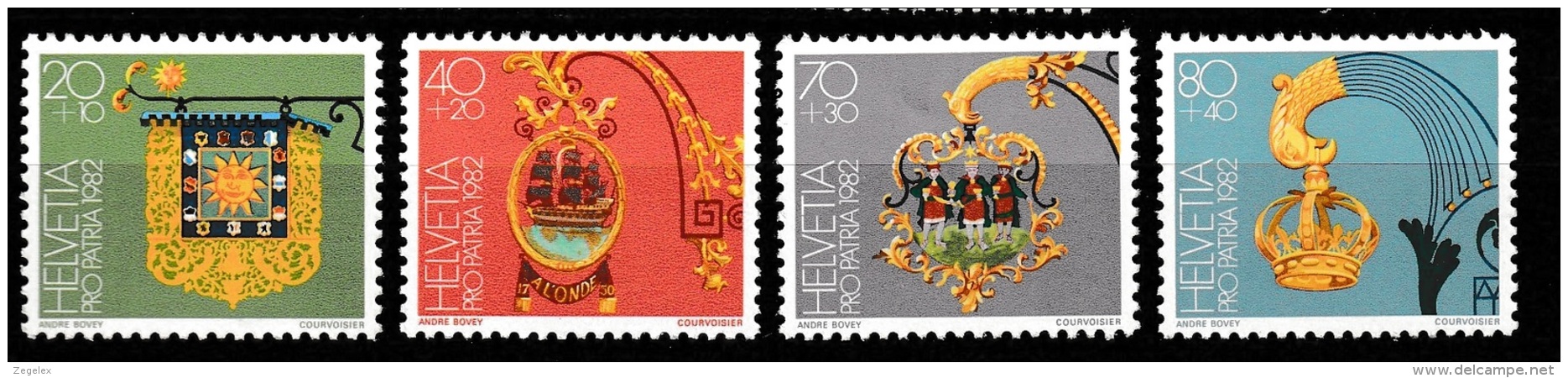 Switserland, Helvetia 1982 Mi.1223/1226 -Yvert 1152/1155 Postfrisch/MNH/** - Ongebruikt