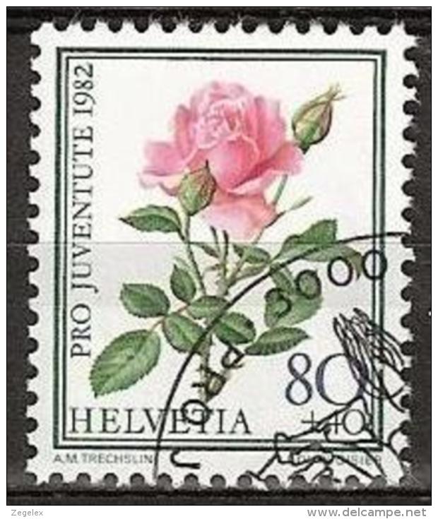 Switserland, Helvetia 1982 Rose, Roos Yvert 1169 Gestempeld/ Cancelled, Flower, Fleur - Gebruikt