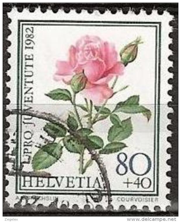 Switserland, Helvetia 1982 Rose, Roos Yvert 1169 Gestempeld/ Cancelled, Flower, Fleur - Gebruikt