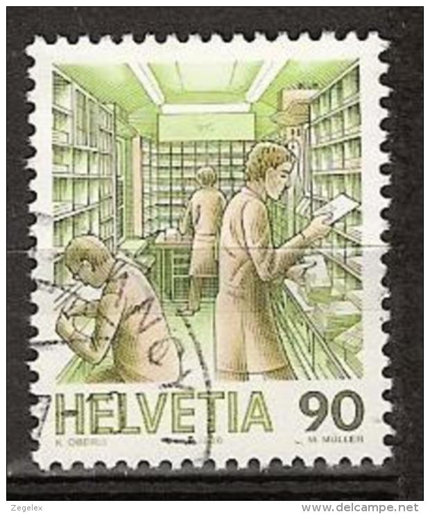 Switserland, Helvetia 1986 Yvert 1255a (phosphorescent) Gestempeld/ Cancelled - Gebruikt