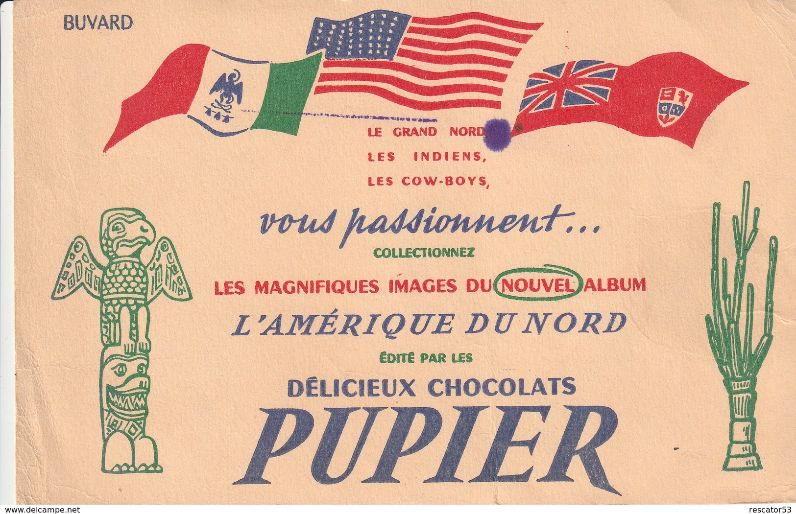 Rare Buvard Chocolat Pupier - Cocoa & Chocolat