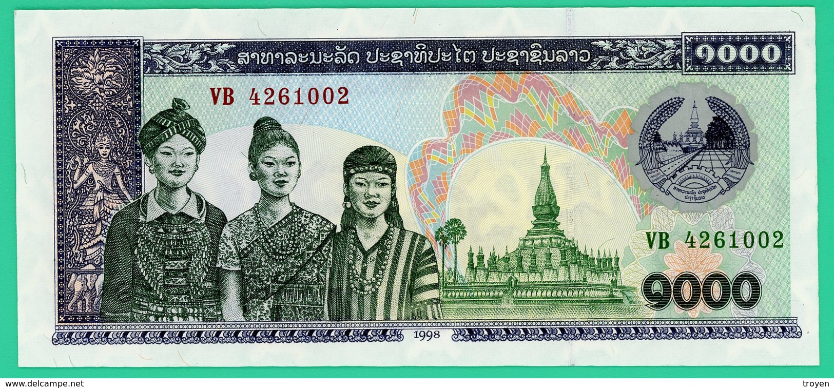 1000 Kip - Laos - 1996 - N°VB4261002 -   Neuf - Laos