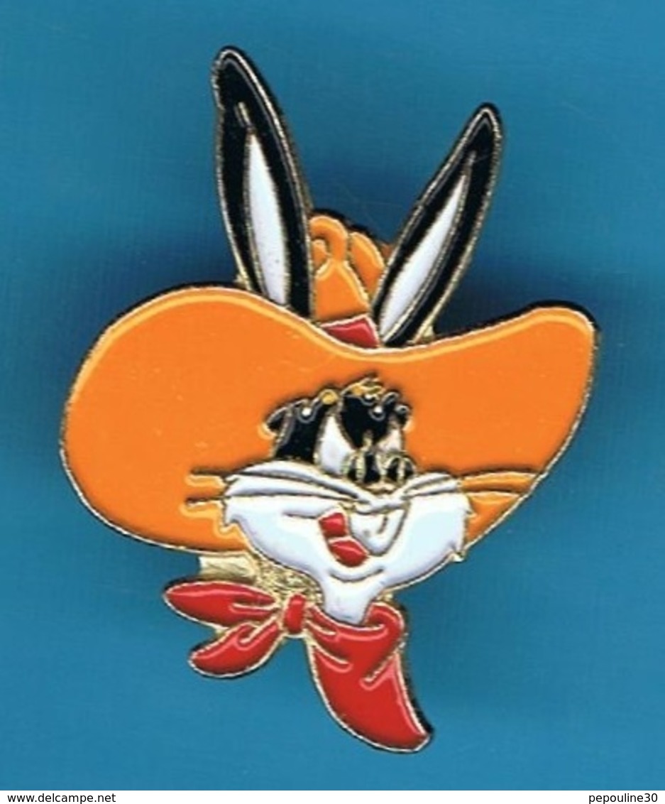 PIN'S //  ** BUGS BUNNY / COW BOY ** . (Bijoux En France) - Comics