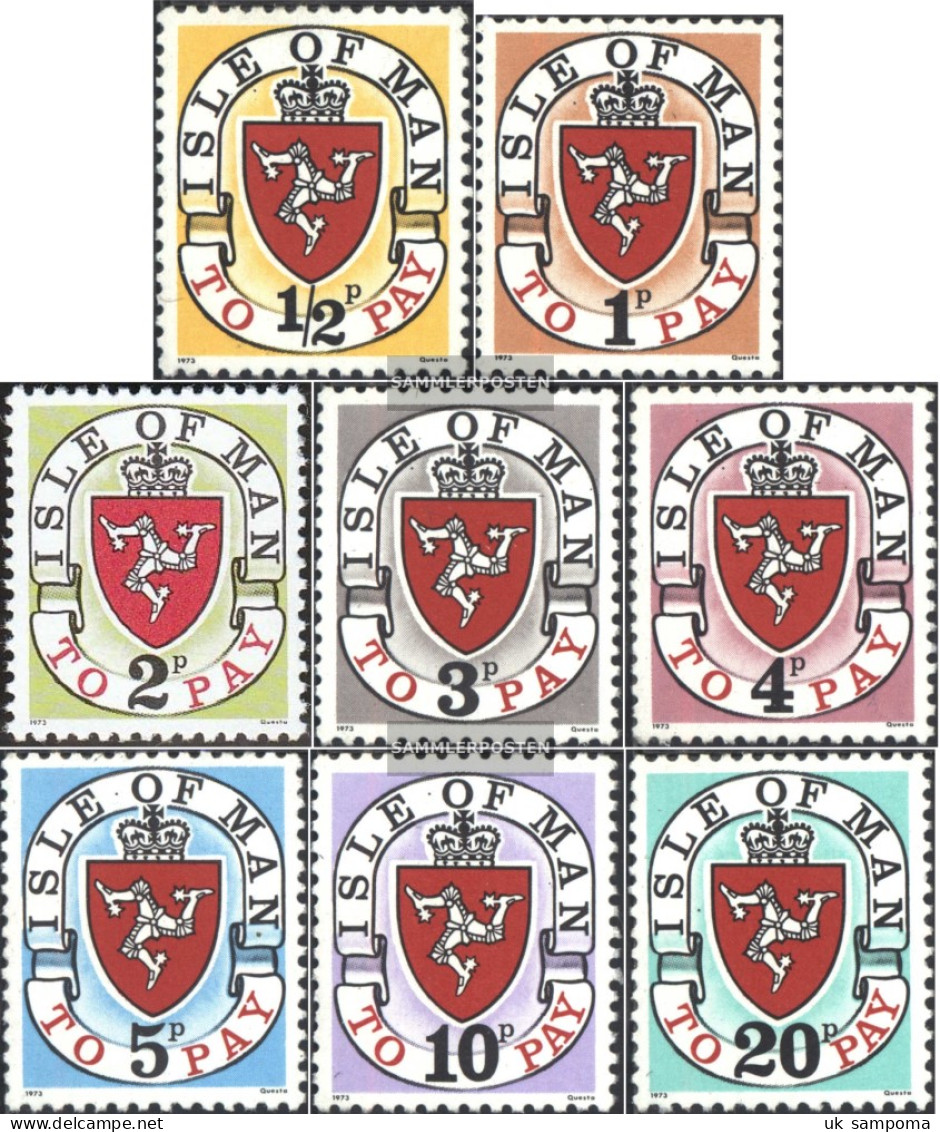 United Kingdom - Isle Of Man P1I-P8I (complete Issue) With Year 1973 Unmounted Mint / Never Hinged 1973 Postage Stamps - Isle Of Man
