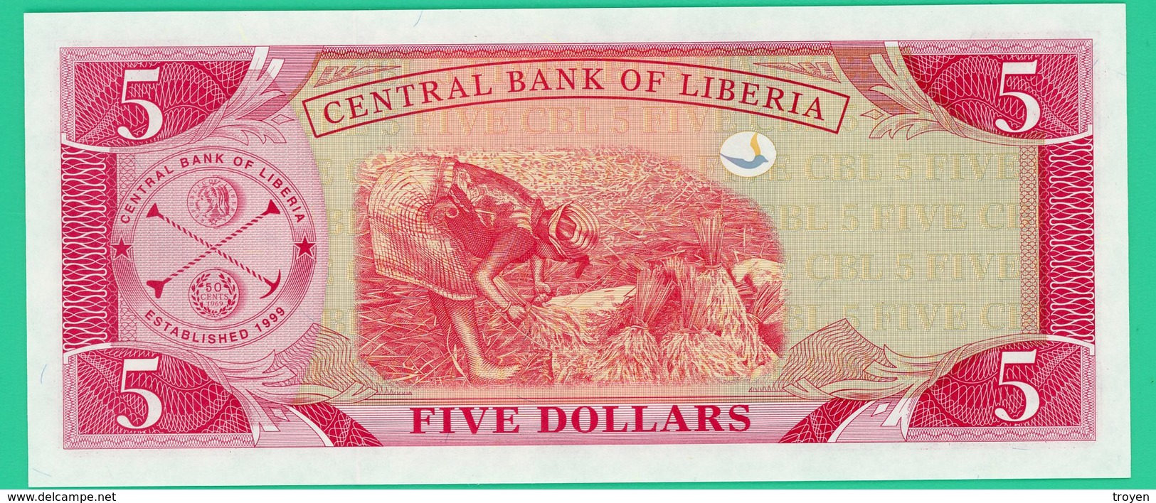 5 Dollars - Liberia - 2003 -  N° AJ316091 -   Neuf - Liberia