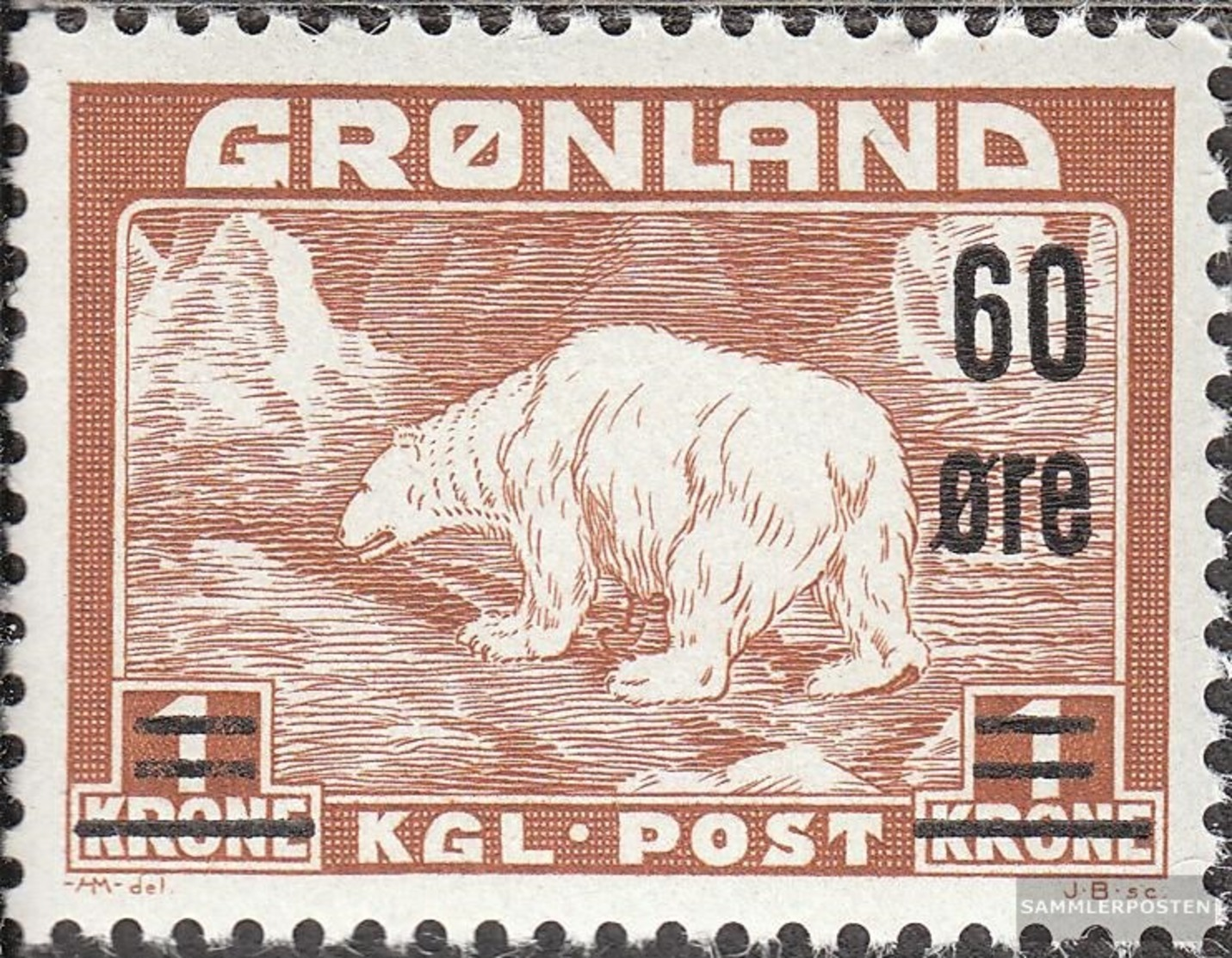 Dänemark - Grönland 38 MNH 1956 Polar Bear - Nuovi