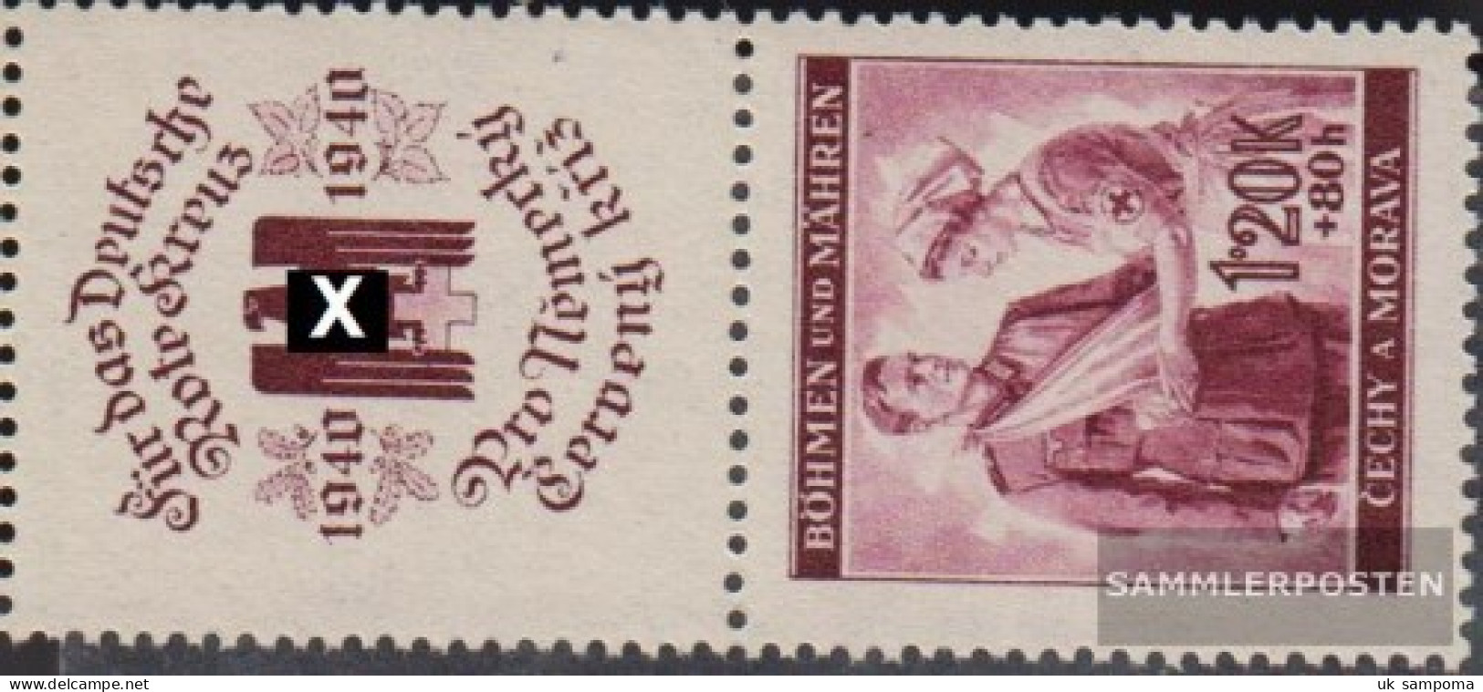 Bohemia And Moravia SZd8 With Zierfeld Unmounted Mint / Never Hinged 1940 Red Cross - Ungebraucht