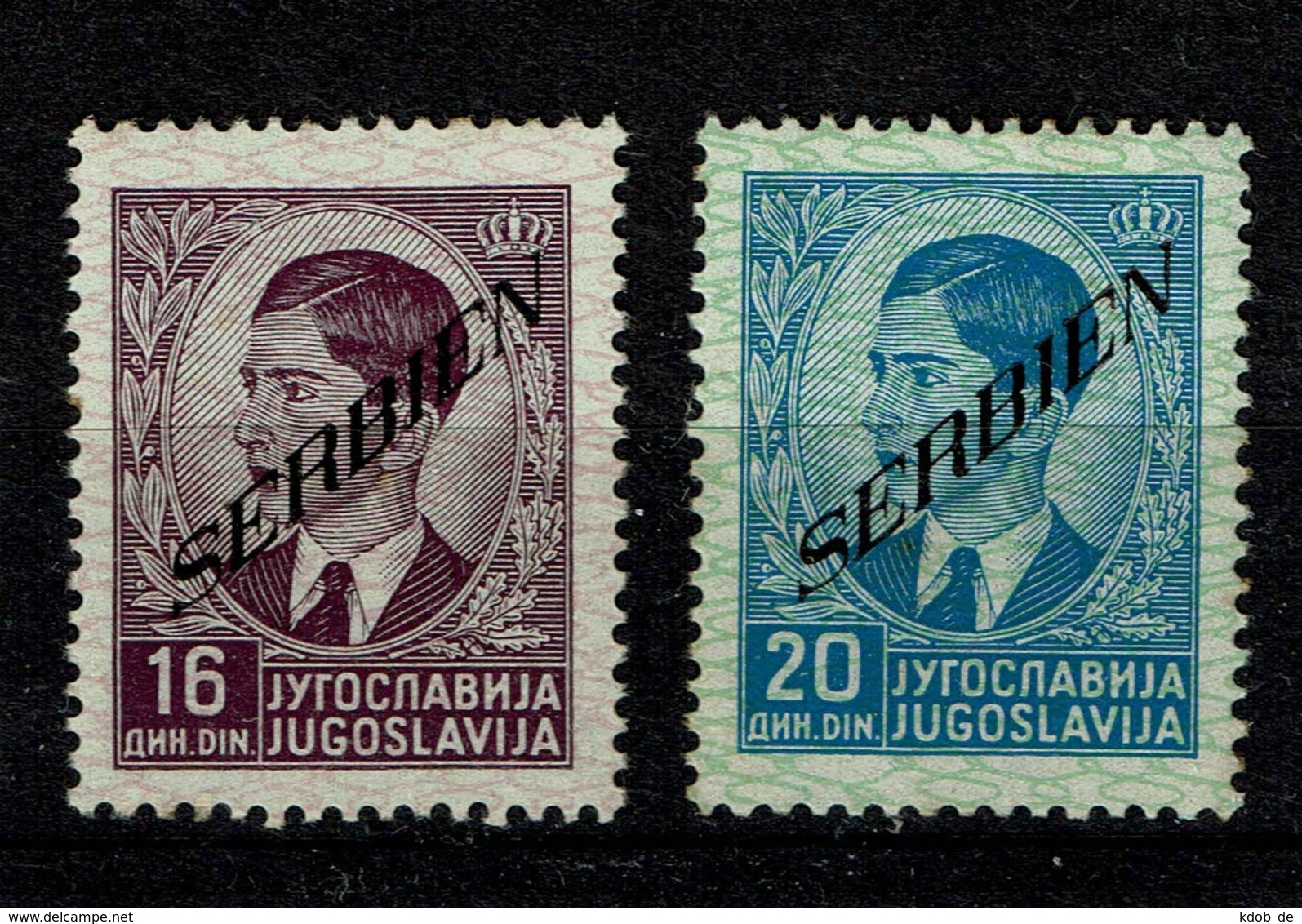 Serbien Michel Nr. 43 + 44 Postfrisch Mit Falz - Occupation 1938-45