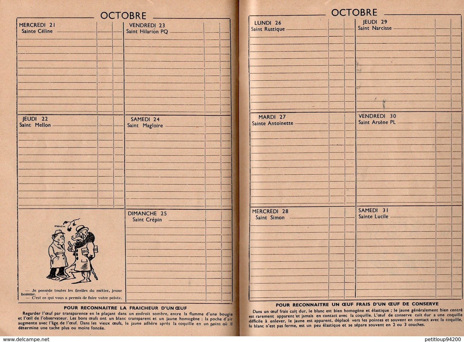 DOCUMENT COMMERCIAL*ALMANACH AGENDA de la MENAGERE Offert Par Les Fils de J. PELLERIN Oullins ILLUSTRATION G.Bouret 1936