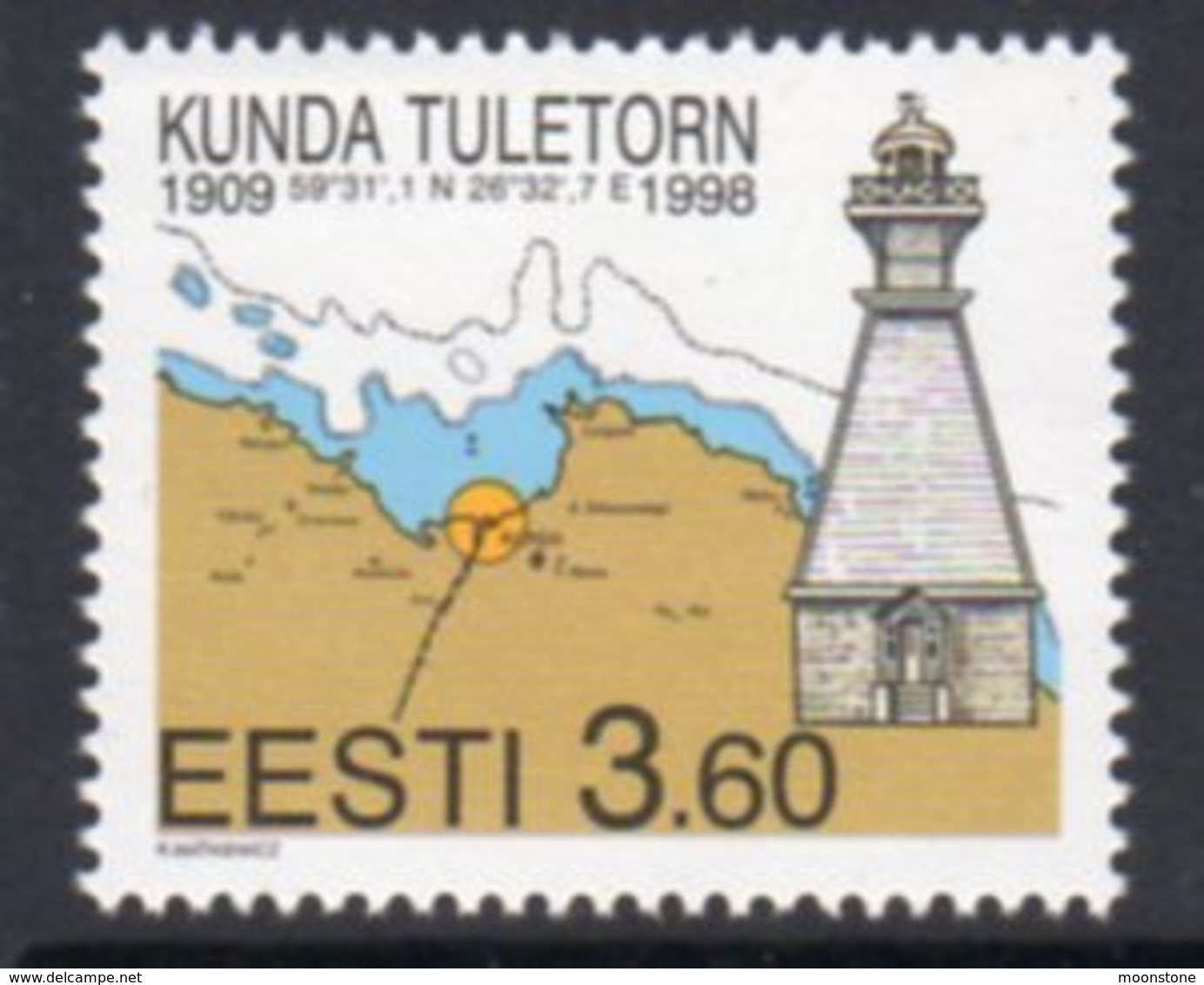 Estonia 1998 Kunda Lighthouse, MNH, Ref. 23 - Lighthouses