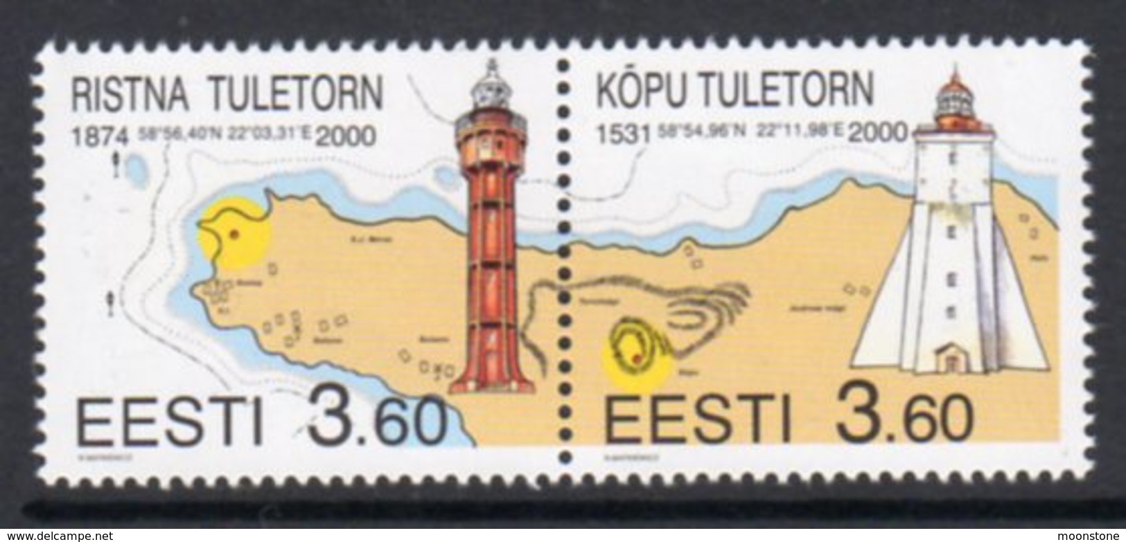 Estonia 2000 Ristna & Kopu Lighthouses Pair, MNH, Ref. 25 - Lighthouses