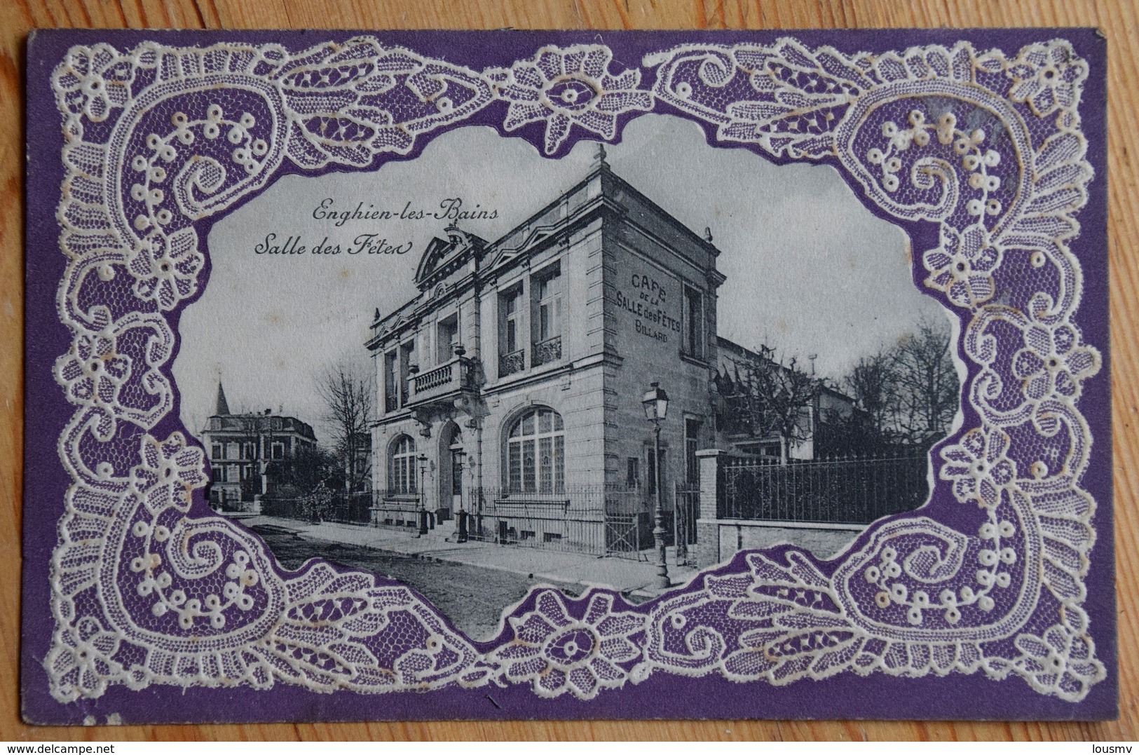 95 : Enghien-les-Bains - Salle Des Fêtes - Décor Broderie / Dentelle En Relief - Inhabituel - (n°13160) - Enghien Les Bains