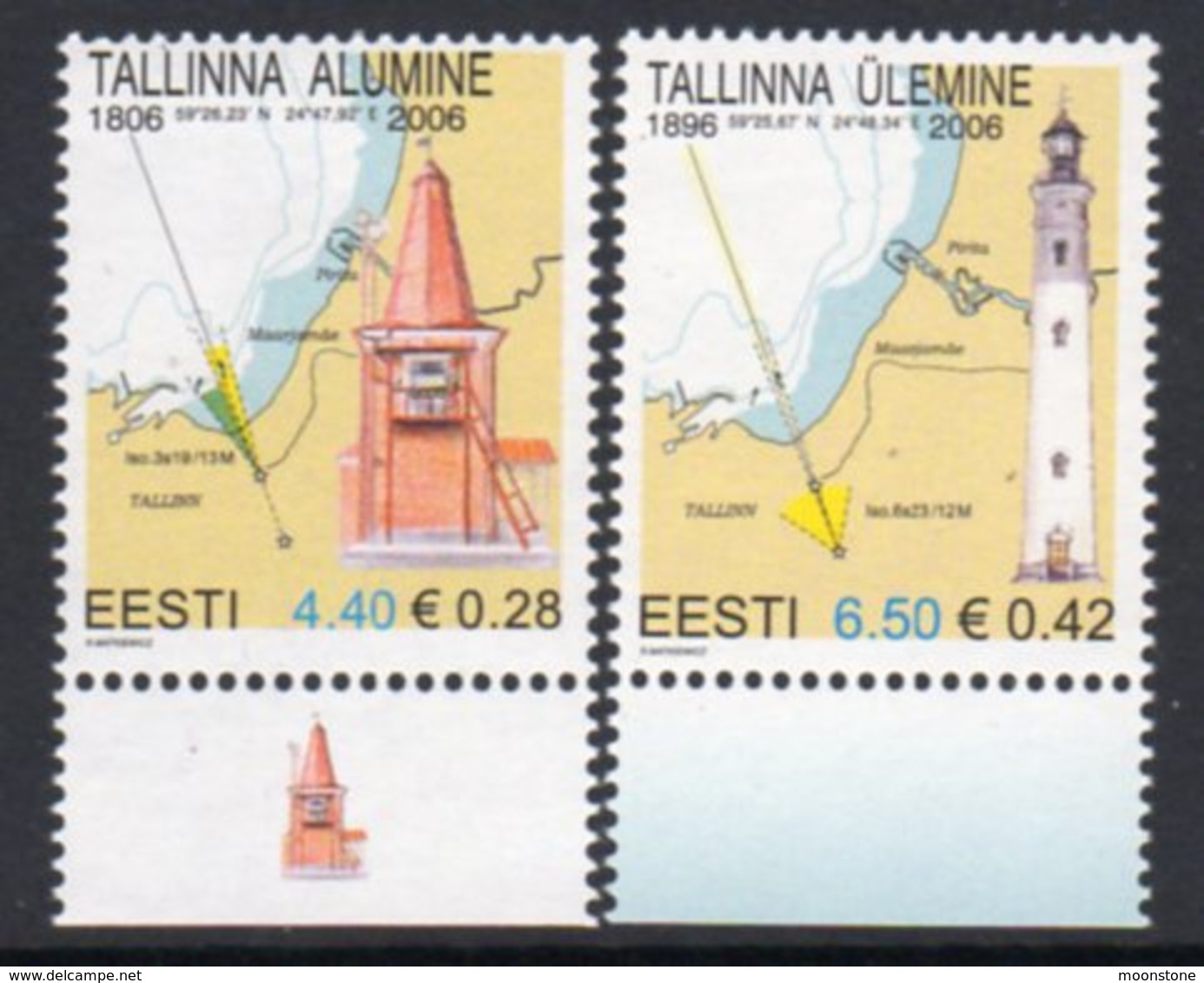 Estonia 2006 Tallinna Lighthouse Set Of 2, MNH, Ref. 32 - Lighthouses