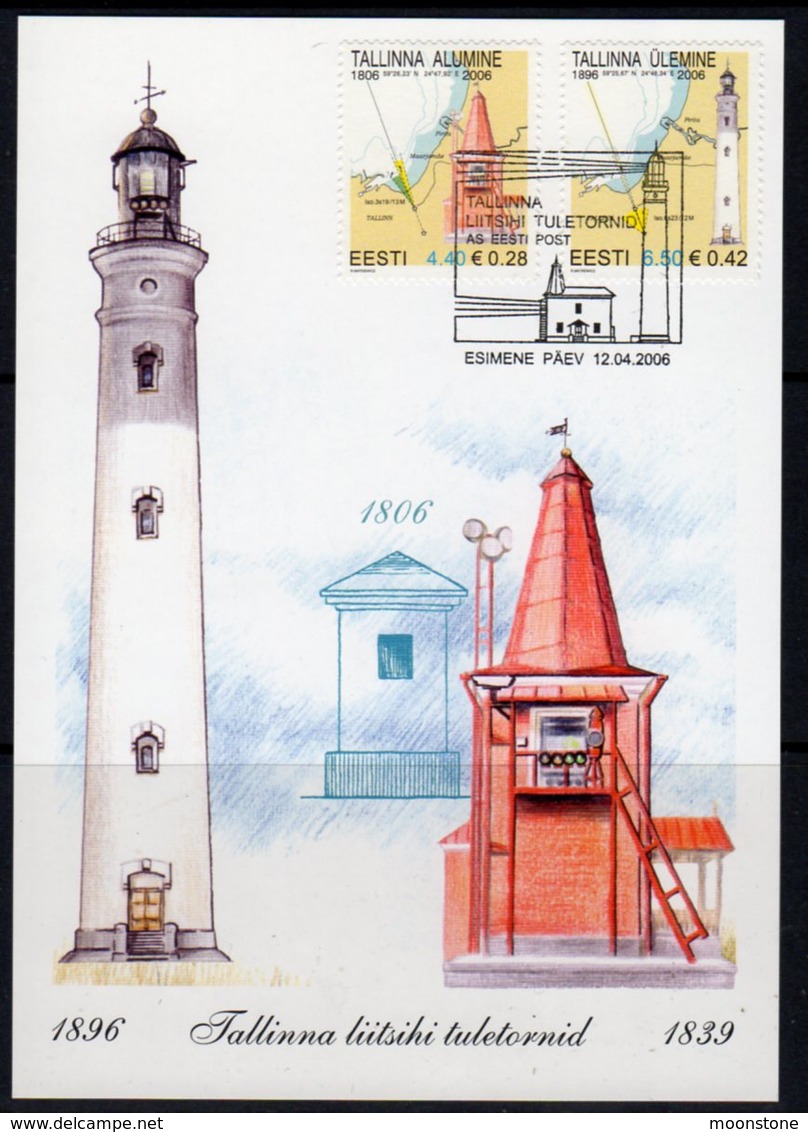 Estonia 2006 Tallinna Lighthouses Maximum Card, Used, Ref. 33 - Lighthouses