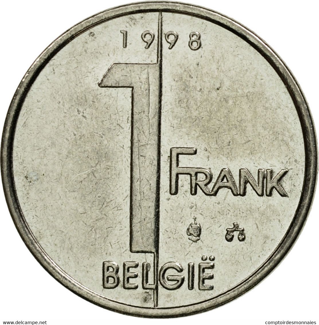 Monnaie, Belgique, Albert II, Franc, 1998, Bruxelles, TTB+, Nickel Plated Iron - 1 Frank