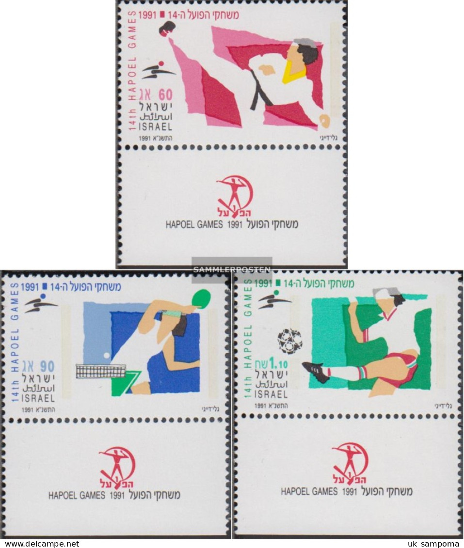 Israel 1189-1191 With Tab (complete Issue) Unmounted Mint / Never Hinged 1991 Hapoel Sports Games - Unused Stamps (with Tabs)