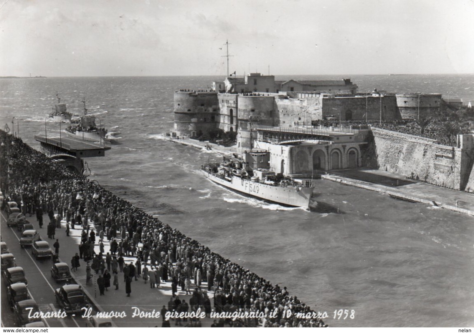 TARANTO IL NUOVO PONTE GIREVOLE INAUGURATO IL 10 MARZO 1958-VERA FOTOGRAFIA - Taranto